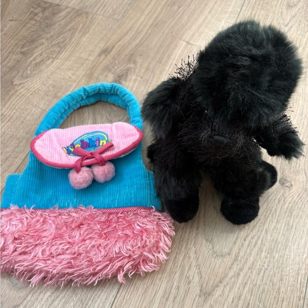 Webkinz Black Poodle Plush w/ Pink Carry Bag 💕 Retired